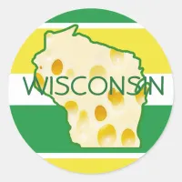 Hello from Wisconsin Swiss Cheese Head Stickers