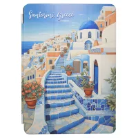 Santorini Island Illustration | Travel Art iPad Air Cover