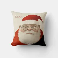 Tired Santa Throw Pillow