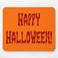 Happy Halloween Gore Text Mouse Pad