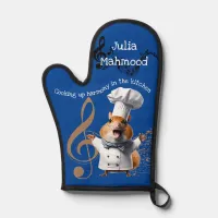 Sisters's Music lover singer cook mouse  Oven Mitt