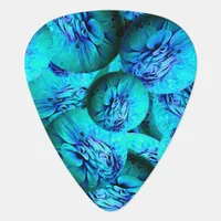 Turquoise planets - abstract pattern in 3D optics  Guitar Pick