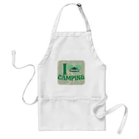 I Heart Camping Cute Forest Illustration Adult Apron