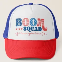 Funny Patriotic 4th of July Boom Squad Fireworks Trucker Hat