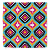 Chic Colorful Stylish Mosaic Geometric Pattern Bandana