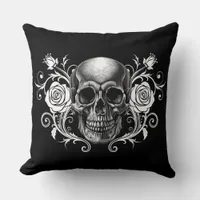 Elegant, Romantic Goth  Throw Pillow