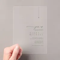 Simply Chic Wedding Thank You Transparent ID1046 Acrylic Invitations