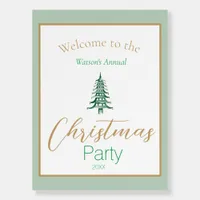 Sage green Welcome to an Annual Christmas Party  Foam Board