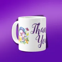 Thank You with Pansies | Giant Coffee Mug