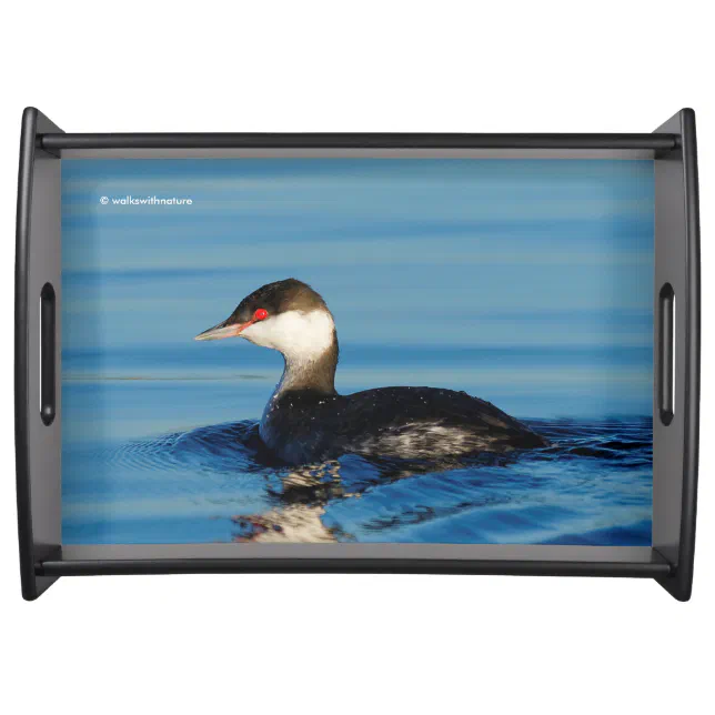 Profile of a Horned Grebe Serving Tray