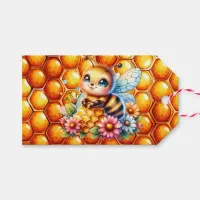 Cute Honey bee and Honeycomb Themed Baby Shower Gift Tags