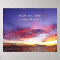 Breathtaking sunset over the sea  poster