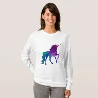 Galaxy Unicorn Sky Colors of Blue and Purple, ZKOA T-Shirt