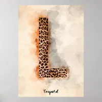 L is For Leopard Poster