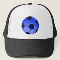 Blue American Soccer or Association Football Trucker Hat