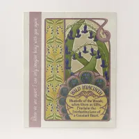 Blue Flowers Art Nouveau Style Puzzle