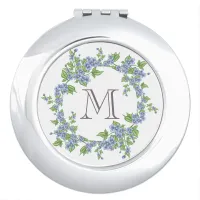 Floral Wreath Monogram Vanity Mirror