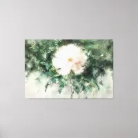 *~* White PEONY TV2 Art Stretched Canvas Print