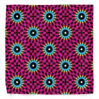 Chic Magenta Mosaic Geometric Pattern Bandana