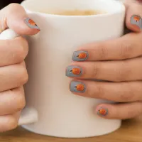 Cute Pumpkin Halloween Fake Fingernails Minx Nail Wraps