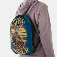 Rodeo Rider - Retro Cowboy Vintage Drawstring Bag