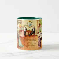 Vintage Halloween Greetings Dancing Two-Tone Coffee Mug