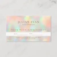 Glitter Holographic Beautician Makeup Appointment Card