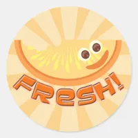 Bright Fresh Orange Classic Round Sticker