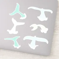 Whale Tails Blue Grey Ocean Wildlife Pack Sticker