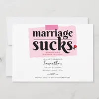 Marriage Sucks! Funny Divorce Announcement Party