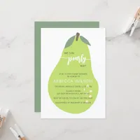 We Can Pearly Wait Fall Pear Baby Shower Invitation