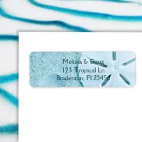 Pretty, Blue Sand Dollar Beachy Label