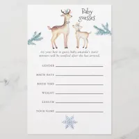 Pastel Watercolor Christmas Baby Shower Guesses