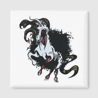 Zombie Unicorn Standing Magnet