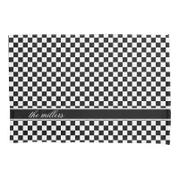 Black and White Checkerboard ID148 Pillow Case