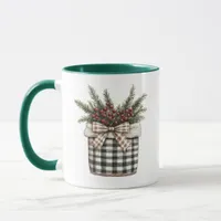 Elegant Farmhouse Country Christmas Personalized Mug