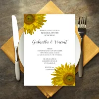 Yellow Sunflowers Wedding Rehearsal Dinner Invitation