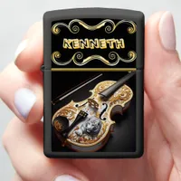 Custom Violin Lighter with Tiger Engraving