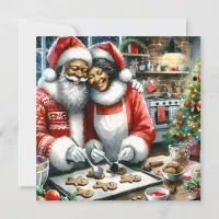 Mr and Mrs Clause Cute Personalized Christmas  Card