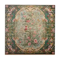 Floral Colorful Oriental Carpet Ceramic Tile