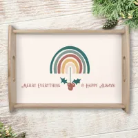 Boho Christmas Rainbow Serving Tray