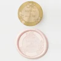 Finely flourished wedding wax seal stamp