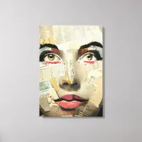 Artsy Unique Digital Art | Pretty Lady Abstract Canvas Print