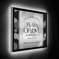 Elegant 25th Silver Wedding Anniversary LED Sign