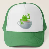 Frog in a Tea Trucker Hat