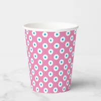Playful Pink Cup with Blue and White Polka-Dots