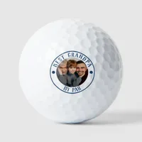 Modern BEST GRANDPA BY PAR Photo Golf Balls