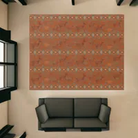 Southwest Canyons Deer and Bobcat Petroglyphs 10x8 Rug