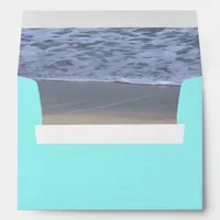 Aqua Sand Seafoam Beach Envelope