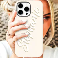 Modern Ivory Minimal Script Name Case-Mate iPhone iPhone 16 Pro Max Case